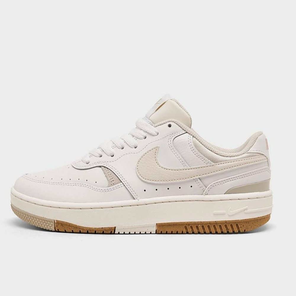 Nike Women's White and Tan Sneakers